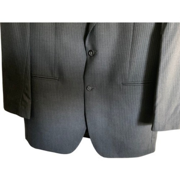 JoS A BANK Mens Charcoal Pinstripe Blazer Suit Jacket 2 Button Classic Fit - Picture 10 of 12